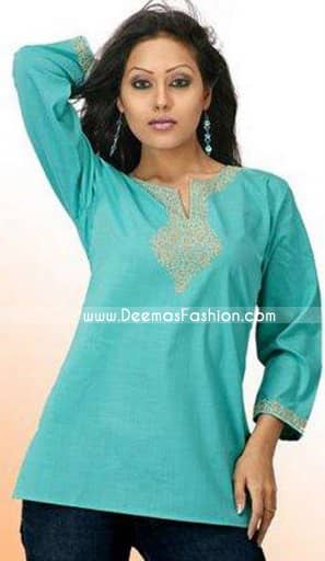 Designer-Wear-Turquoise-Green-Kurta