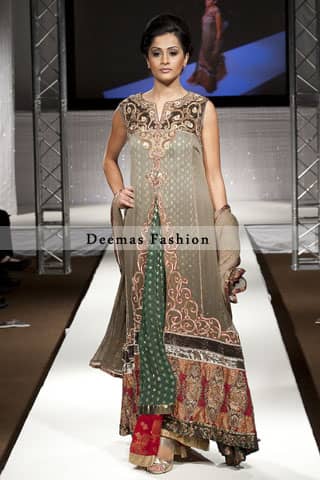 Pakistani Fashion Clothes Designer on Designer Collection Double Layer Frock   Latest Pakistani Fashion