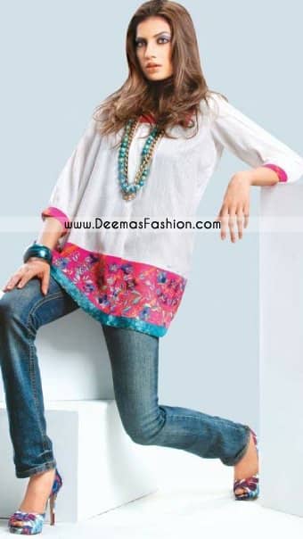 Ladies-Fashion-White-Embroidered-Top