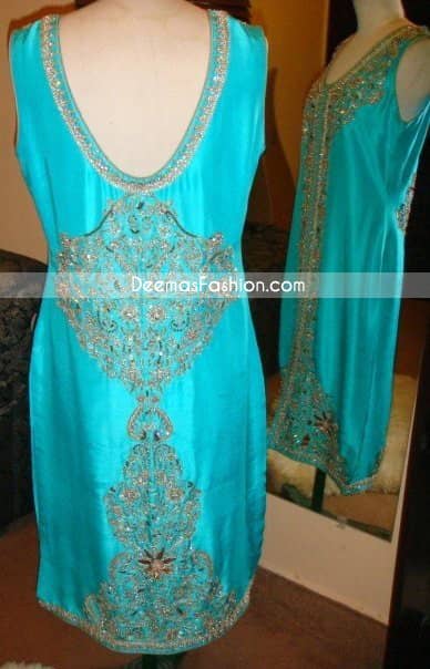 Ferozi+Color Latest Formal Trend Ferozi Designer Dress Back | Latest Pakistani ...