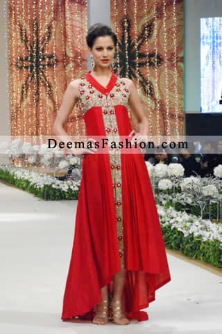 Prom Dress on Red Back Tail Dress Latest Pakistani Fashion 2013 Bridal Dresses