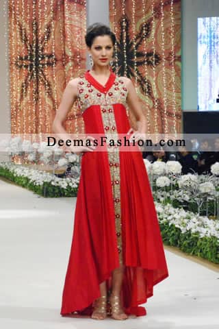  Prom Dress on Red Back Tail Dress   Latest Pakistani Fashion 2013 Bridal Dresses