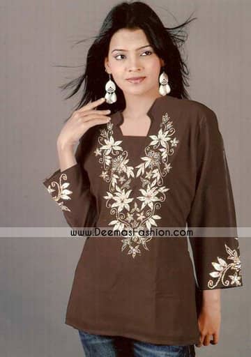 Latest Kurta Style Fashion Brown Kurta Design