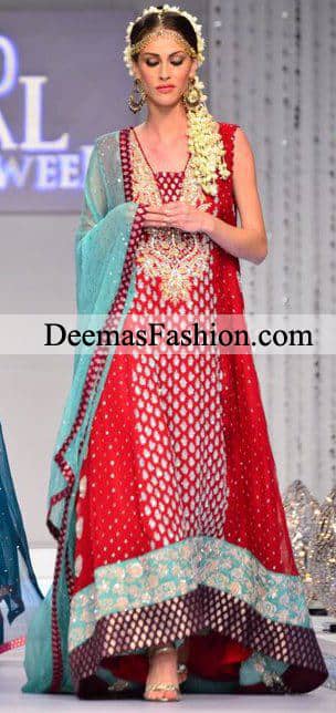 Pakistani Bridal Wear 2011 Red Ferozi Anarkali Dress Pakistani Bridal Wear 2011 Red Ferozi Anarkali Dress