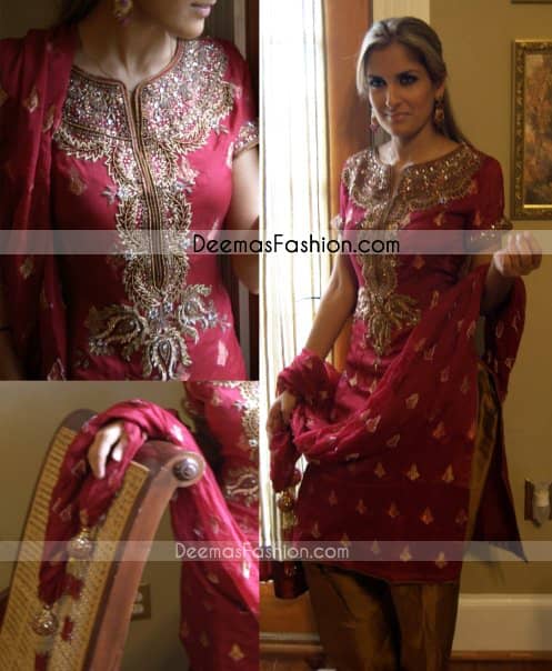 Pakistani-Designers-Collection-Deep-Red&Rust