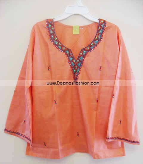 Simple-Peach-Kurta-Wear