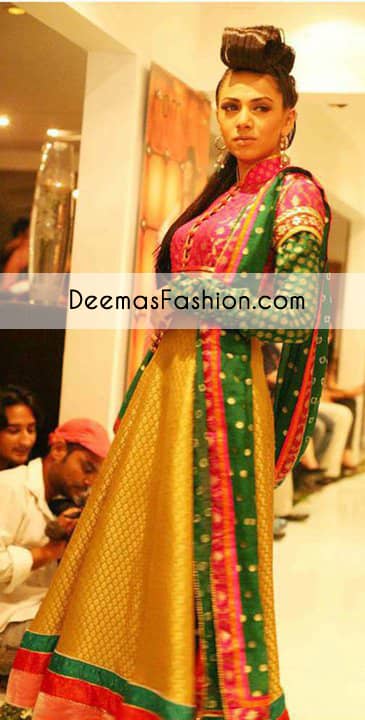 Multi Bridal Mehndi Wear Frock Churidar