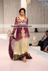 Pakistani Eid Dresses Double Tone Eid Wear Aline Dress