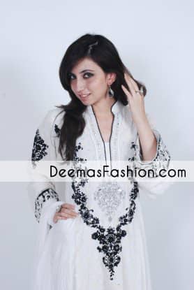 White Chiffon Dress on White Black Casual Wear Aline Dress  Latest Fashion Trends   Indian